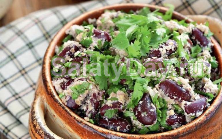 Salata sa pasuljem iz konzerve - jednostavni i ukusni recepti