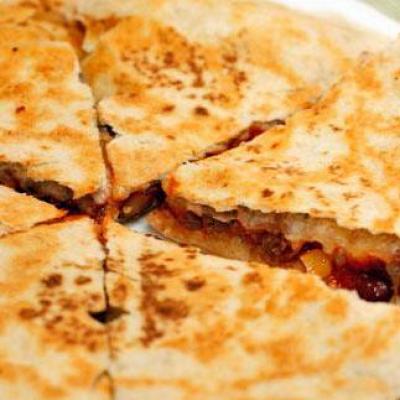 Meat tortilla or tortilla with meat